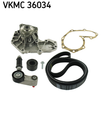 SKF VKMC 36034 Pompa acqua + Kit cinghia Poly V